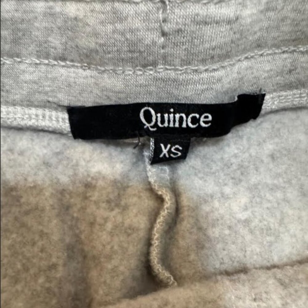 Quince SuperSoft Fleece Cropped Wide Leg Pants in Heather Gray - Picture 3 of 9